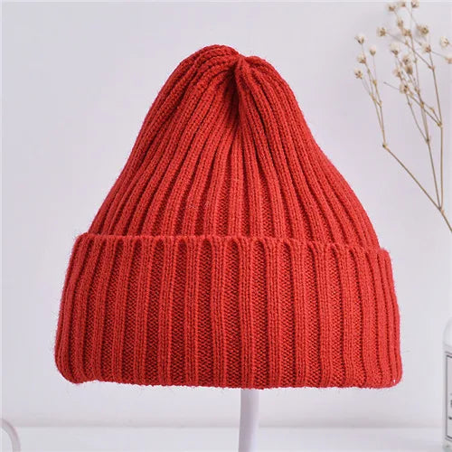 Ribbed Knitted Baby Beanie Hat
