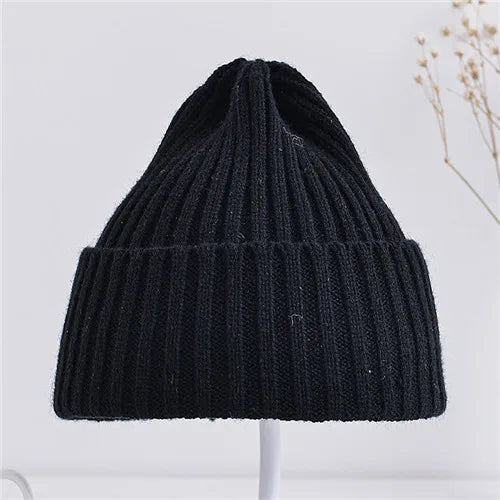 Ribbed Knitted Baby Beanie Hat