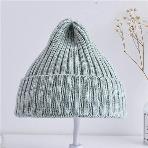 Ribbed Knitted Baby Beanie Hat