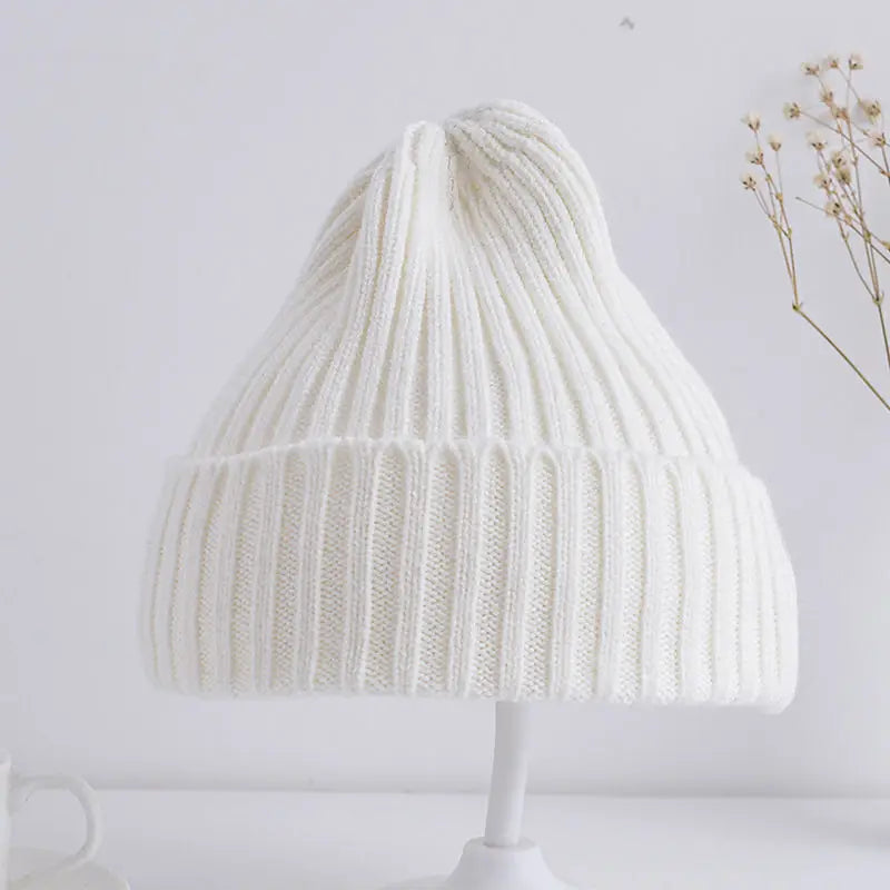 Ribbed Knitted Baby Beanie Hat