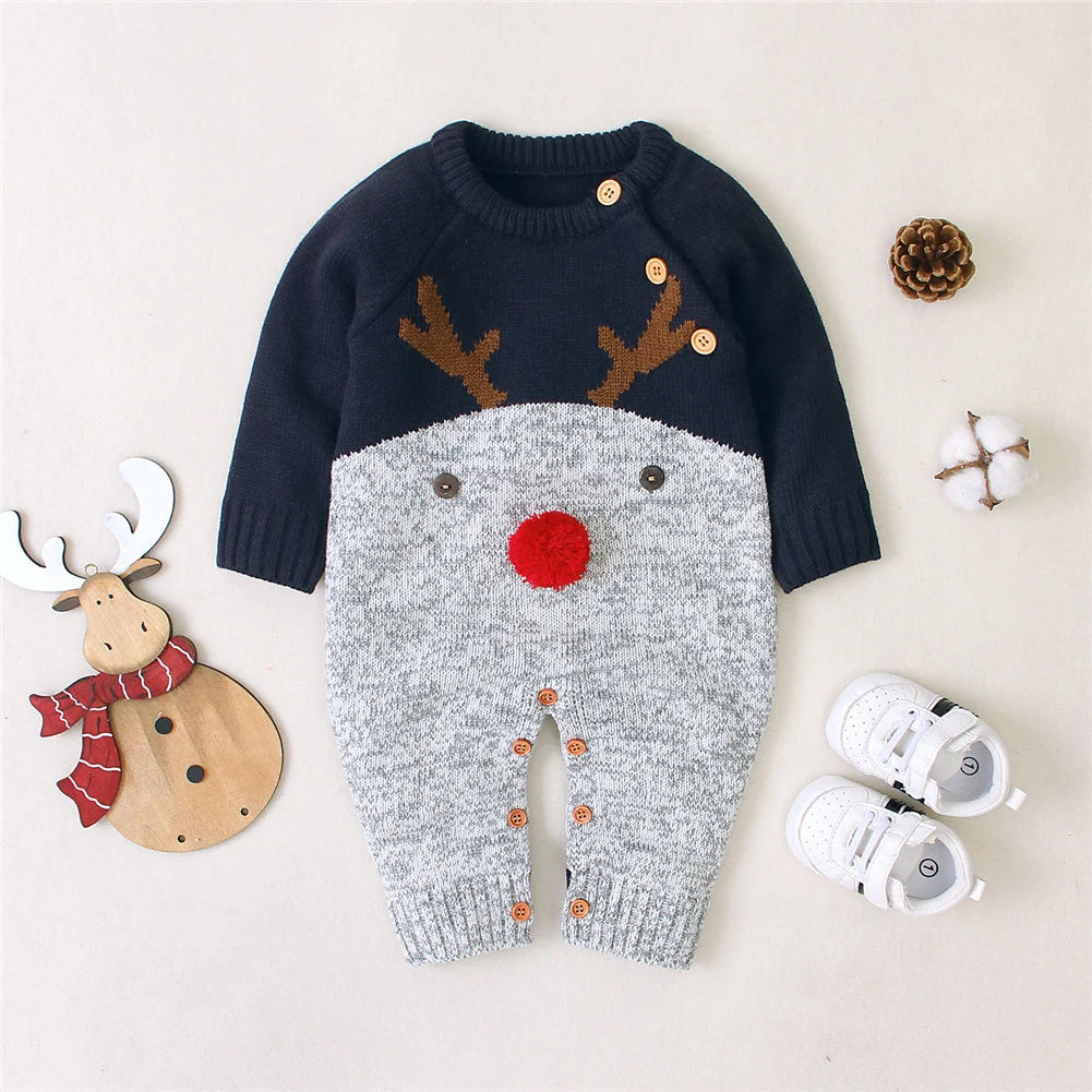 Knitted Wool Baby Jumpsuit