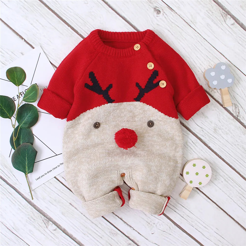 Knitted Wool Baby Jumpsuit