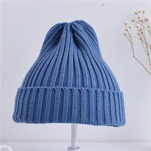 Ribbed Knitted Baby Beanie Hat