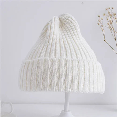 Ribbed Knitted Baby Beanie Hat