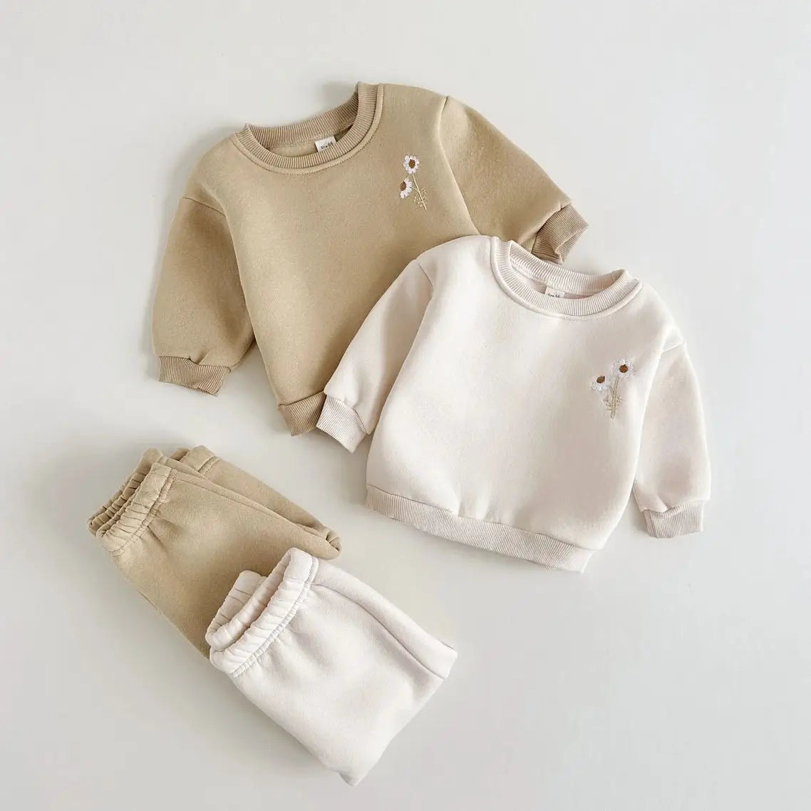 Embroidered Pullover Baby Boys & Girls 2-Piece Fleece Set